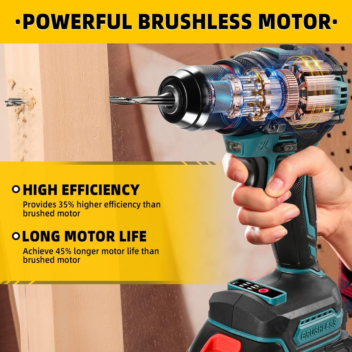 21V Cordless Power Drill Set