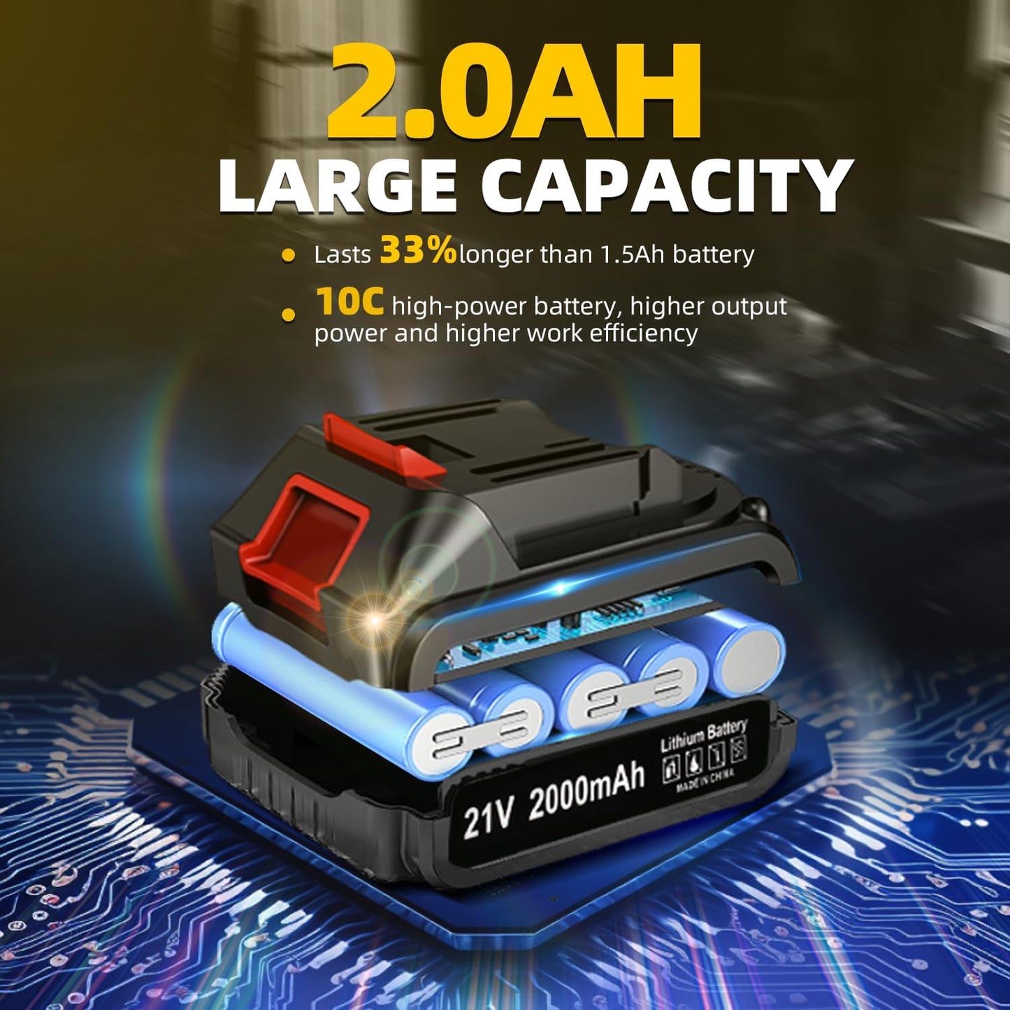 21V Cordless Power Drill Set